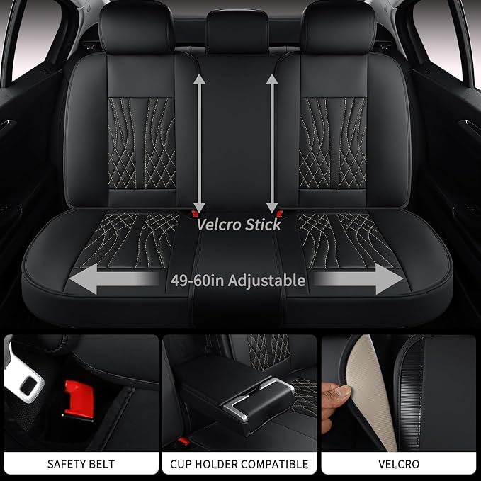 Universal Seat Covers — Full Set — Black