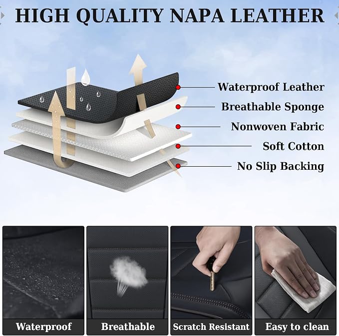 Universal Seat Covers — Front Seat — Black