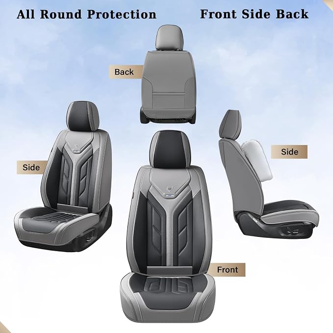 Universal Seat Covers — Front Seat — Gray / Black