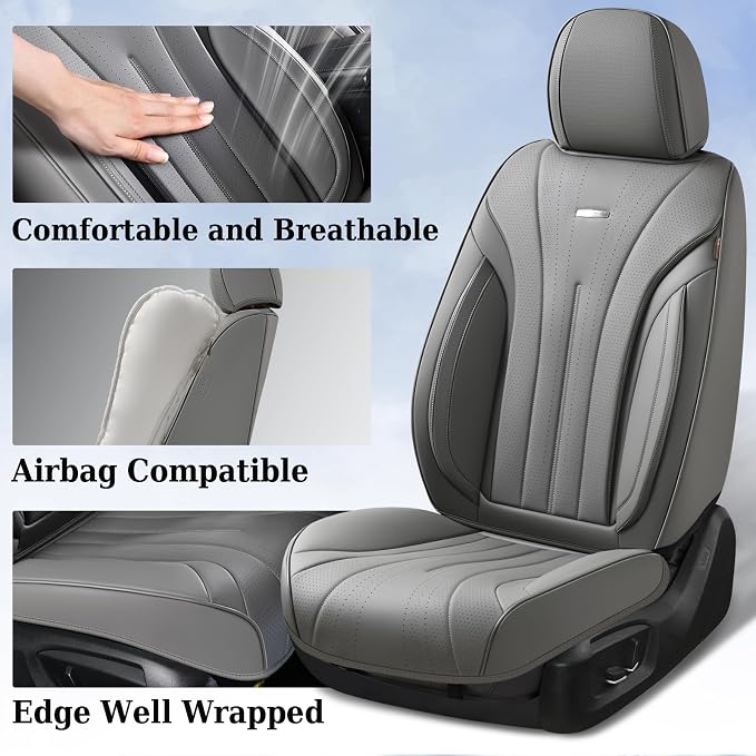 Universal Seat Covers — Full Set — Gray