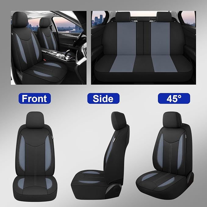 Universal Neoprene Seat Covers — Black / Gray