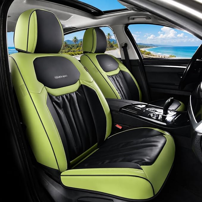 Universal Seat Covers — Front Seat — Green / Black