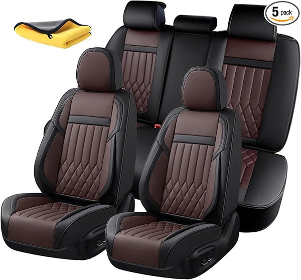 Universal Seat Covers โ Full Set โ Black / Brown