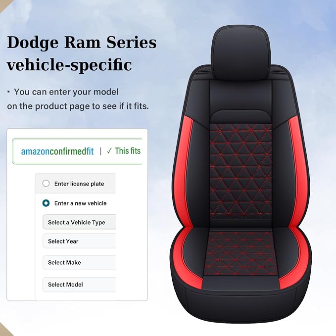 Seat Covers for Multiple Vehicles — Full Set — Red
