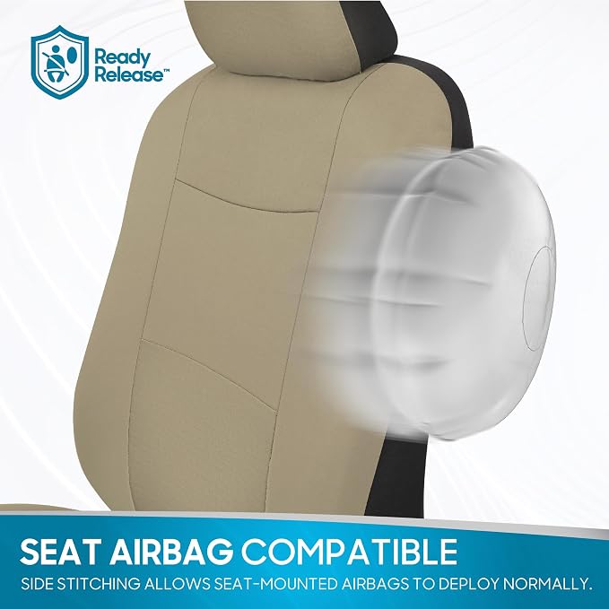 Car Seat Covers — Full Set — Beige