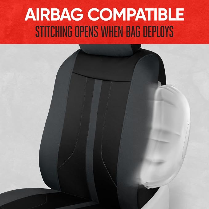 Fabric Car Seat Covers — Front Seat — Gray