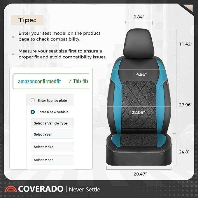 Universal Fabric Seat Covers — Full Set