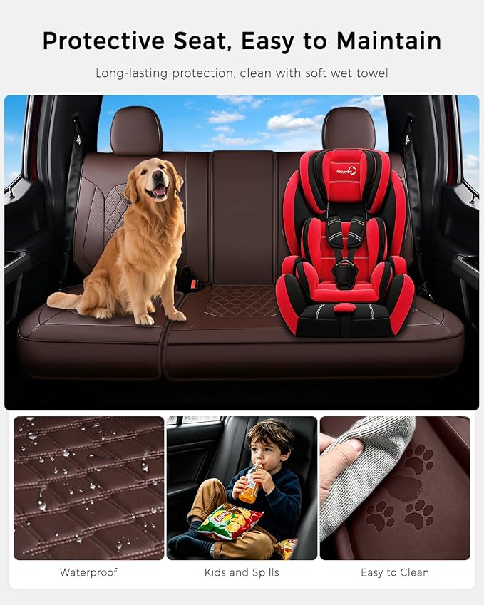 Seat Covers for Multiple Vehicles — Rear Seat — Coffee