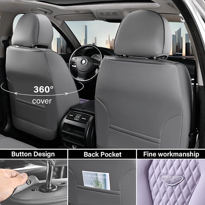 Universal Seat Covers — Full Set — Purple