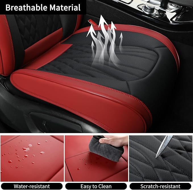 Universal Seat Covers — Full Set — Red