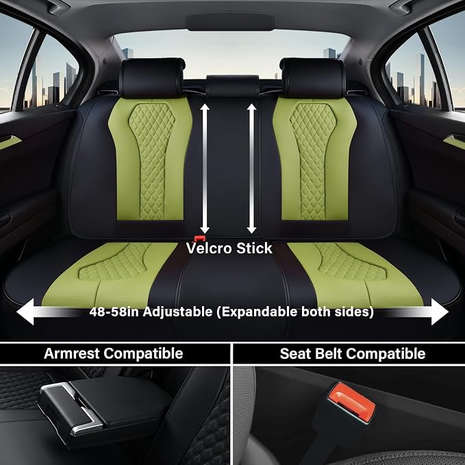 Universal Seat Covers — Full Set — Green