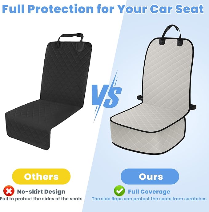 Pet Car Seat Protector — Front Seat — Beige