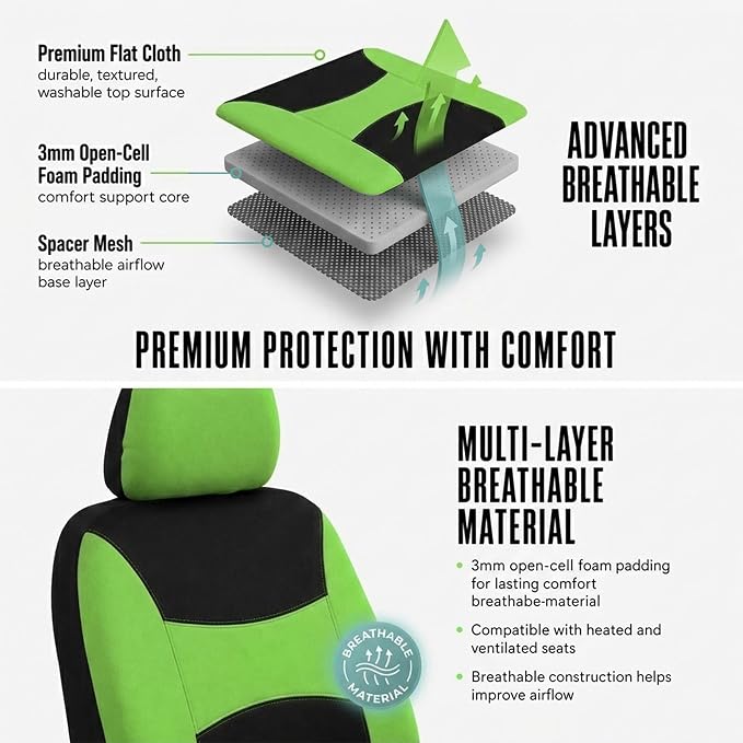 Universal Seat Covers — Green