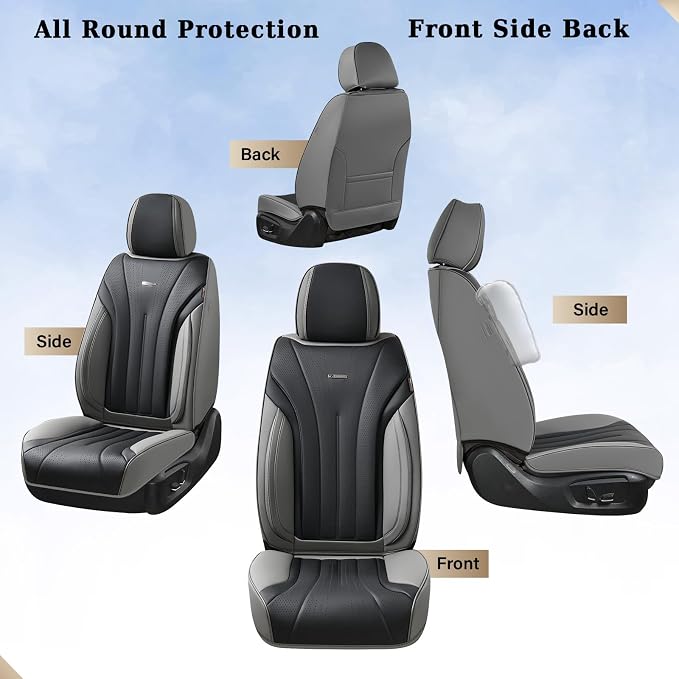 Universal Seat Covers — Full Set — Gray / Black