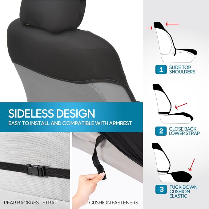 Car Seat Covers — Front Seat — Red