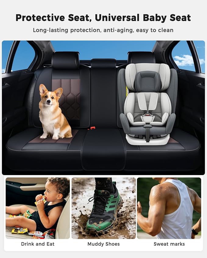 Universal Seat Covers — Black / Coffee