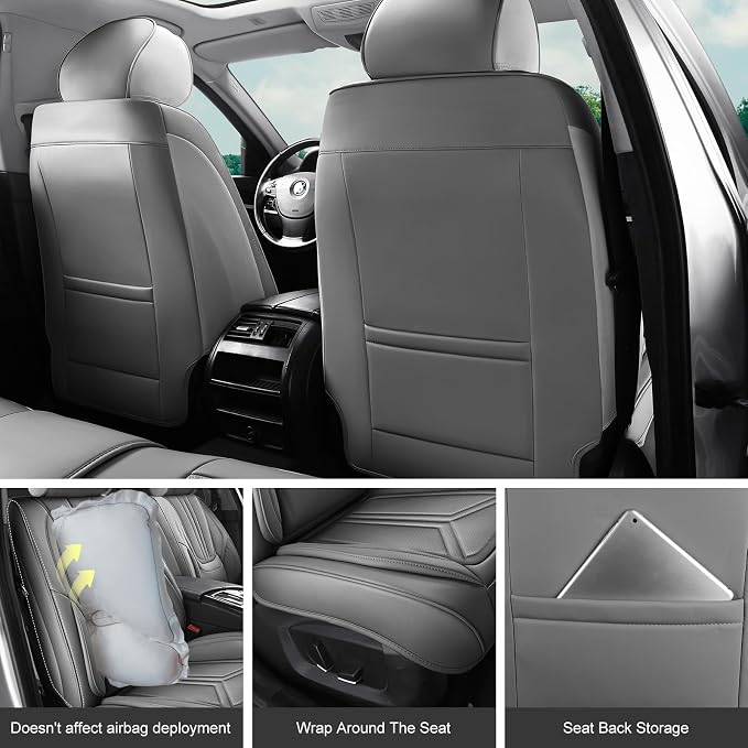 Universal Seat Covers — Full Set — Gray