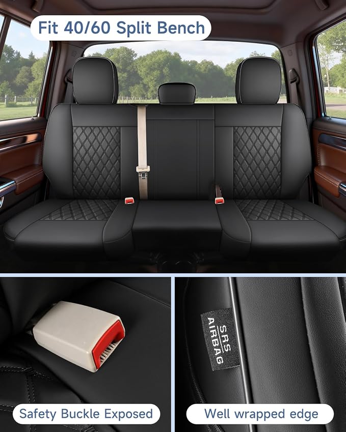 Seat Covers for Multiple Vehicles — Full Set — Black