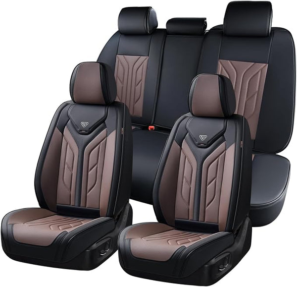 Universal Seat Covers โ Full Set โ Black / Coffee