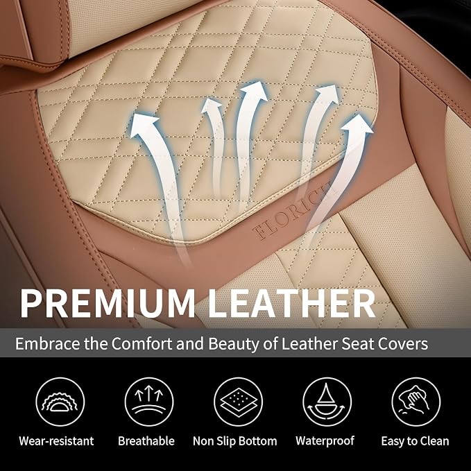 Universal Seat Covers — Full Set — Beige