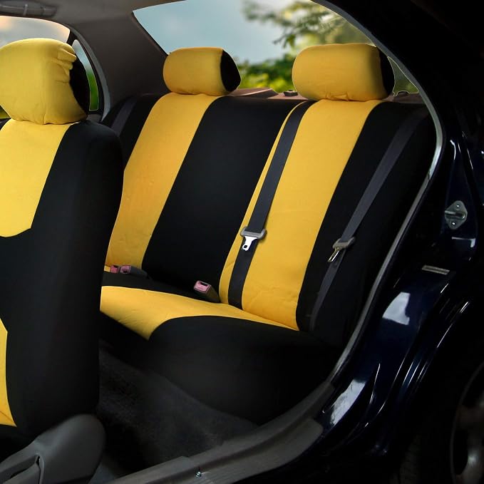 Pet Car Seat Protector — Rear Seat — Yellow