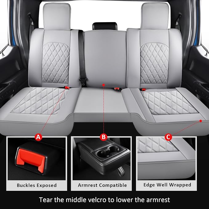 Seat Covers for Multiple Vehicles — Full Set — Gray