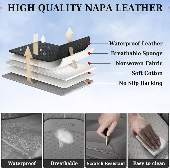Universal Seat Covers — Full Set — Gray