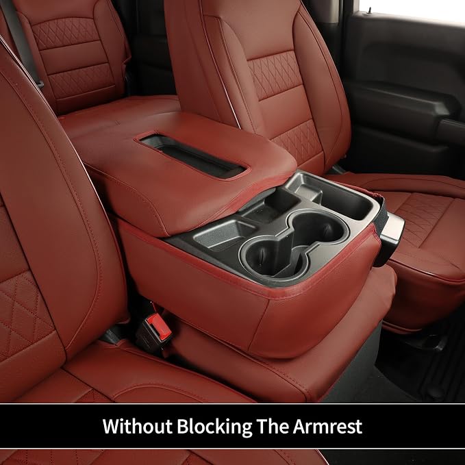 Faux Leather Seat Covers for Chevrolet Silverado — Burgundy