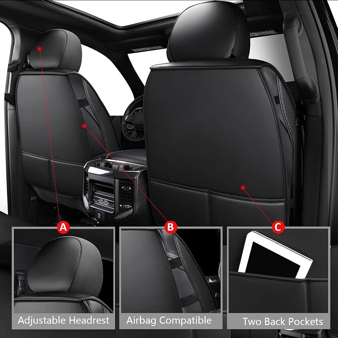 Seat Covers for Multiple Vehicles — Full Set — Black