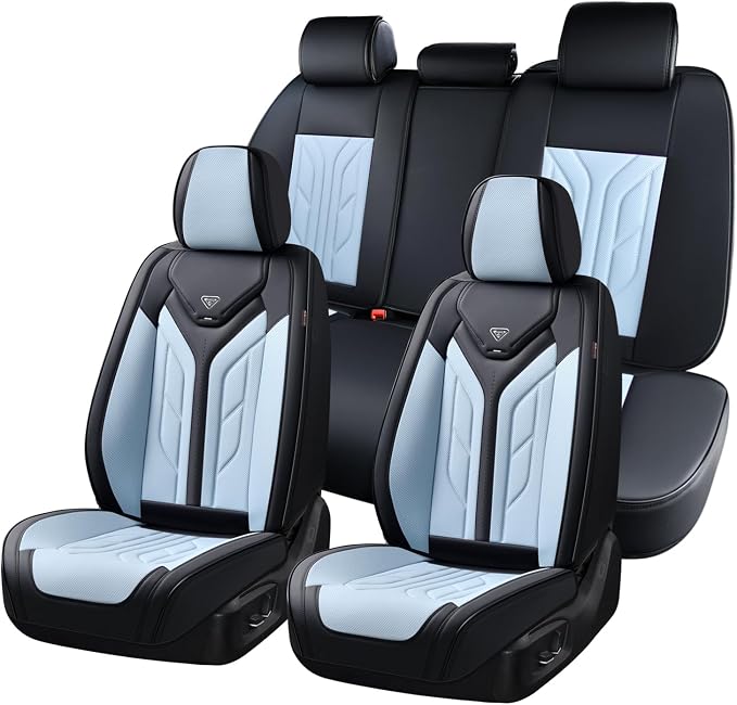 Universal Seat Covers — Full Set — Black / Blue