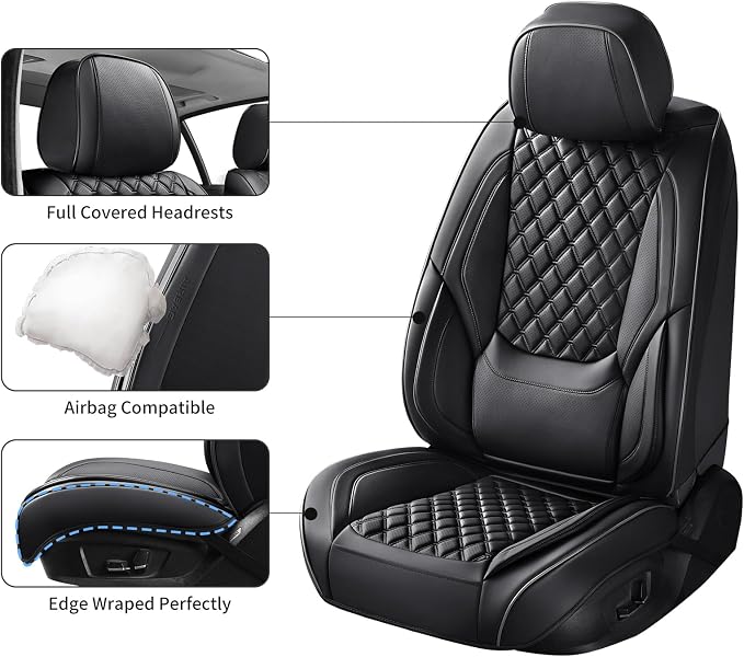 Universal Seat Covers — Front Seat — Black