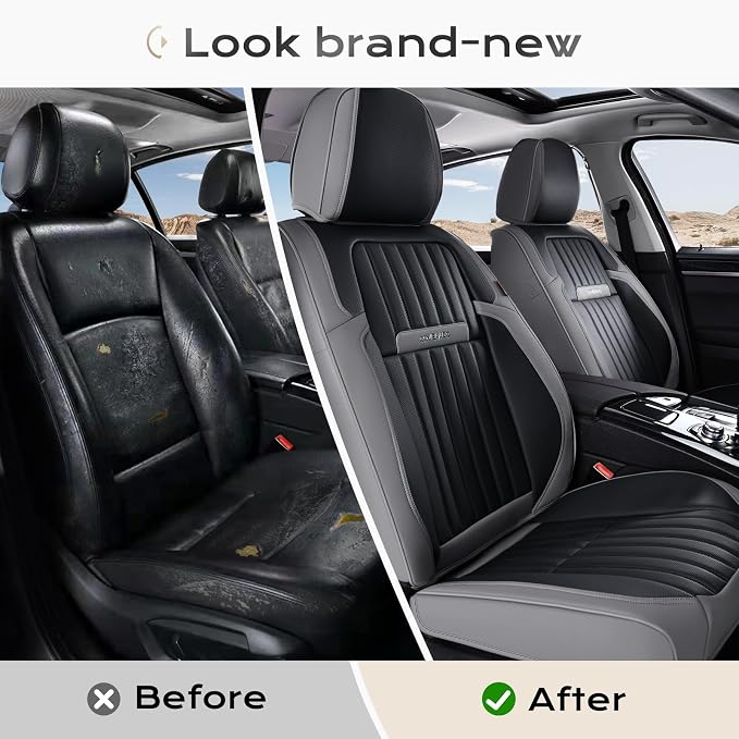 Universal Seat Covers — Front Seat — Gray / Black