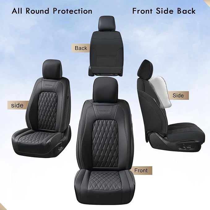 Seat Covers for Multiple Vehicles — Front Seat — Black