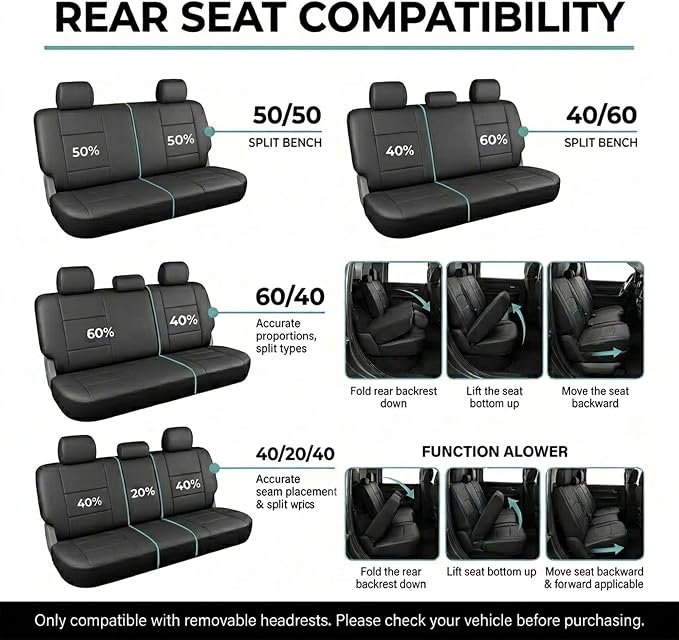Universal Seat Covers — Full Set — Gray / Black