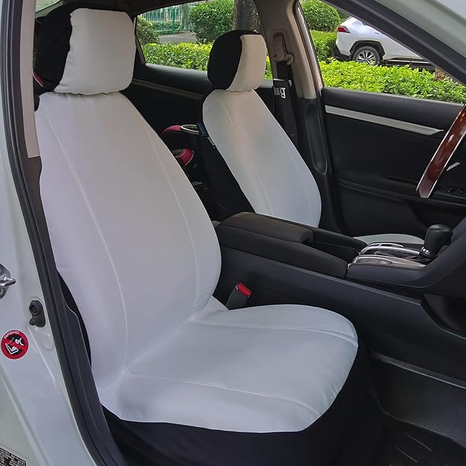 Universal Seat Covers — Front Seat — White