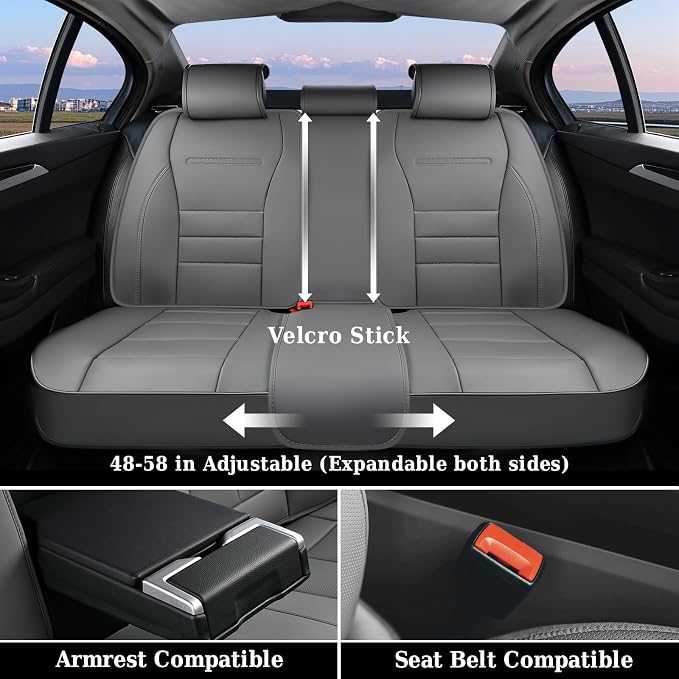 Universal Seat Covers — Full Set — Gray