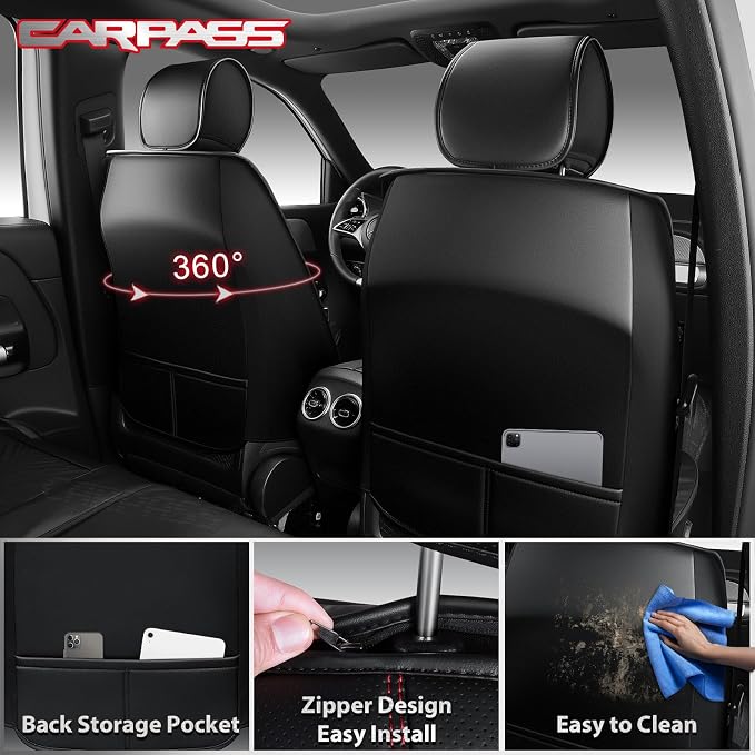 Universal Seat Covers — Front Seat — Black / Red
