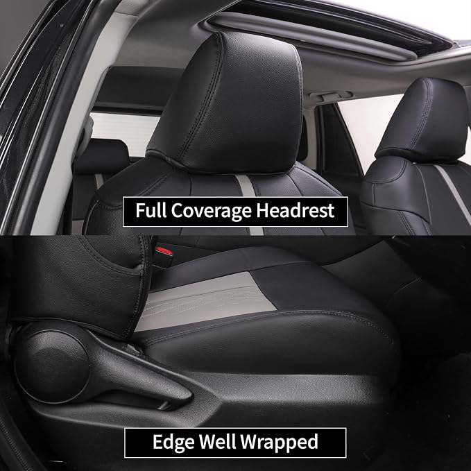 Faux Leather Seat Covers for Toyota 4Runner — Full Set — Black / Gray