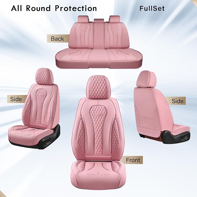Universal Seat Covers — Full Set — Pink