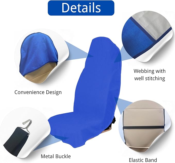 Car Seat Covers — Front Seat — Blue