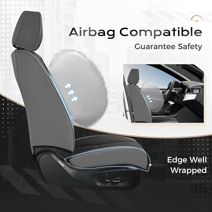 Universal Seat Covers — Front Seat — Gray / Black