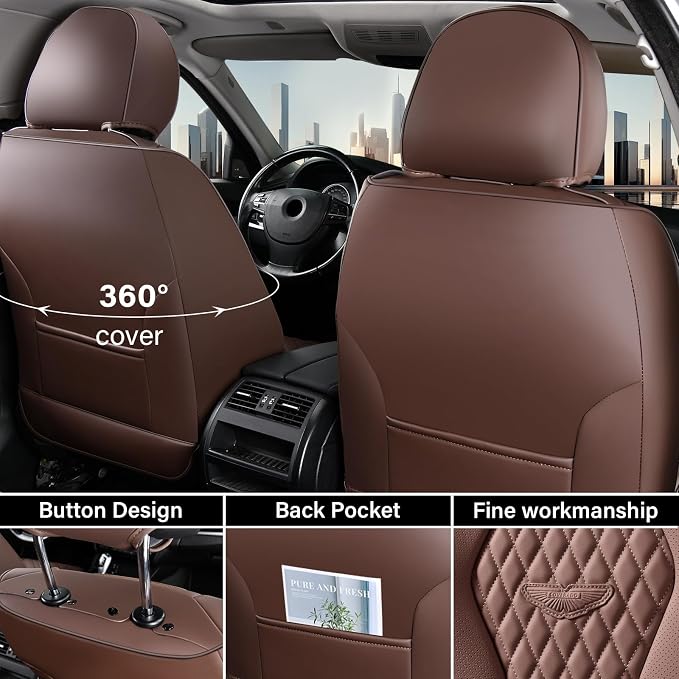 Universal Seat Covers — Full Set — Coffee
