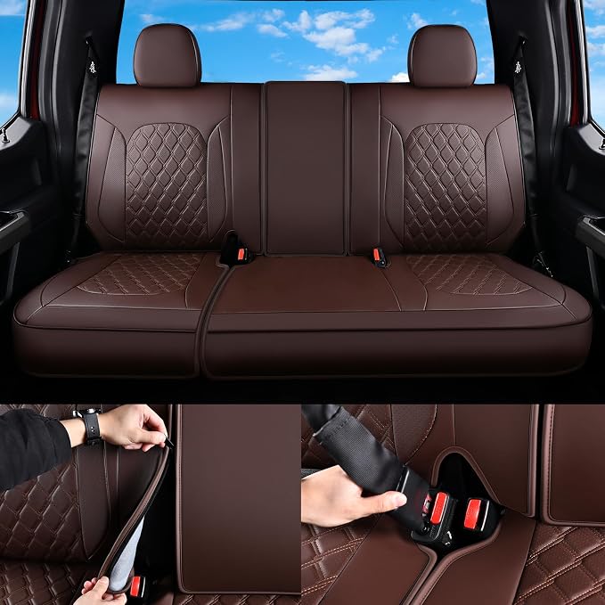 Seat Covers for Chevrolet Silverado / GMC Sierra — Rear Seat — Coffee