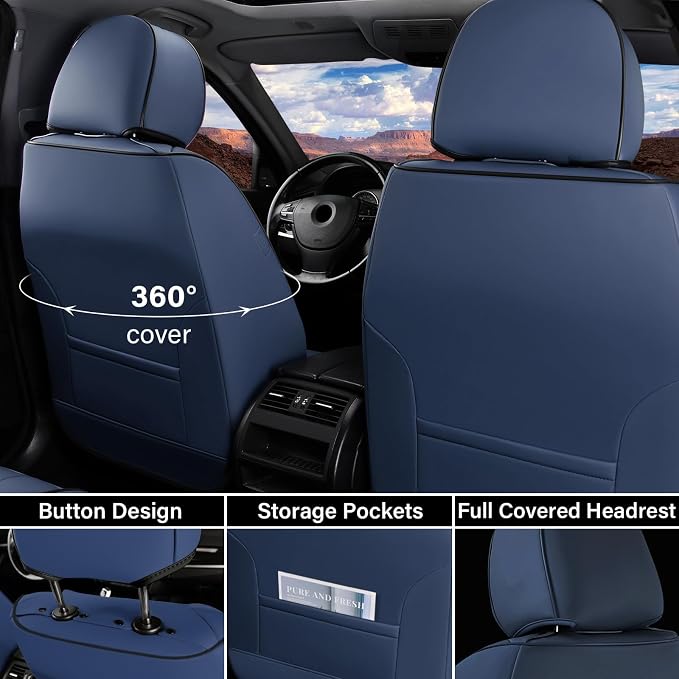 Universal Seat Covers — Full Set — Pink / Gray