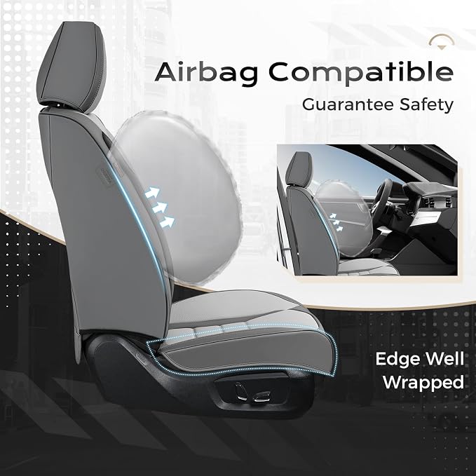 Universal Seat Covers — Full Set — Gray