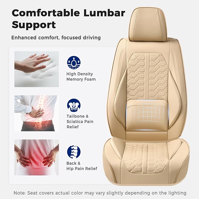 Universal Seat Covers — Full Set — Beige