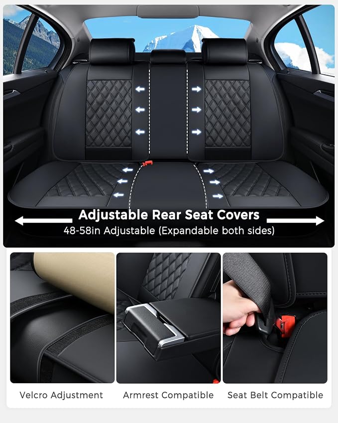 Universal Seat Covers — Full Set — Black