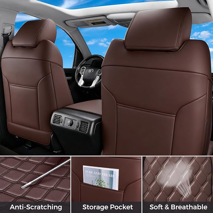 Seat Covers for Toyota Tacoma — Full Set — Coffee