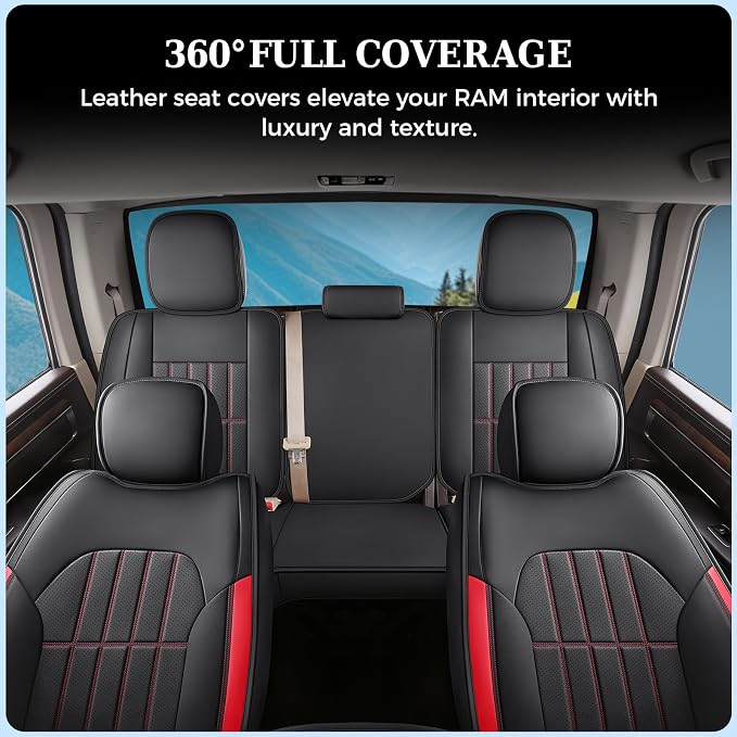 Seat Covers for Multiple Vehicles — Full Set — Red