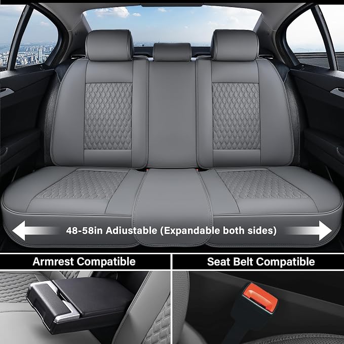 Universal Seat Covers — Full Set — Gray